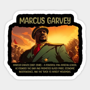 Marcus Garvey, Black History, Black Man Sticker